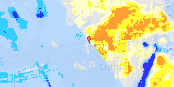 Ekstrem regn på Lundby Hovedgade 111