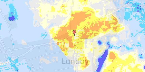 Ekstrem regn på Lundby Hovedgade 112