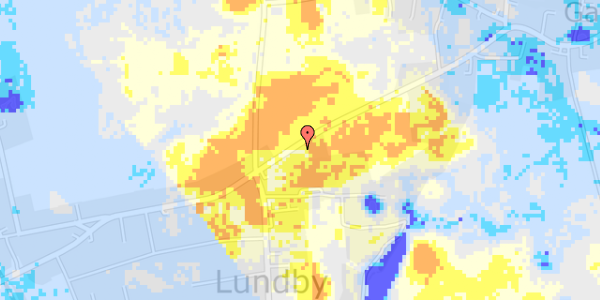 Ekstrem regn på Lundby Hovedgade 122