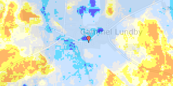 Ekstrem regn på Lundby Hovedgade 140