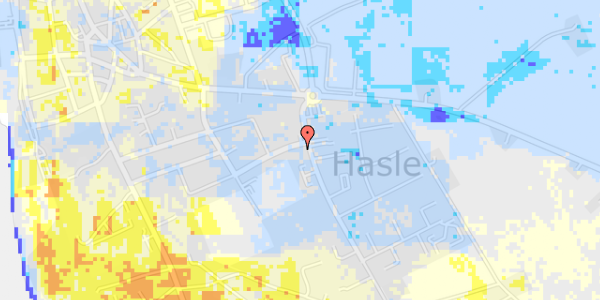 Ekstrem regn på Hasselvej 14