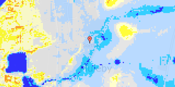 Ekstrem regn på Holmegårdsvej 8