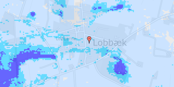 Ekstrem regn på Lobbæk Hovedgade 16