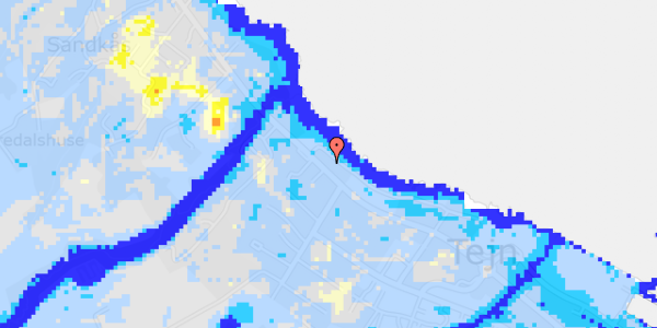 Ekstrem regn på Ndr. Strandvej 60