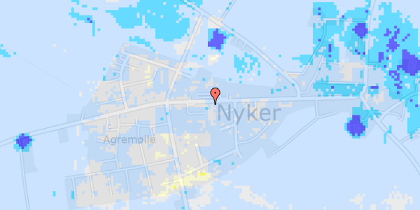 Ekstrem regn på Nyker Hovedgade 4