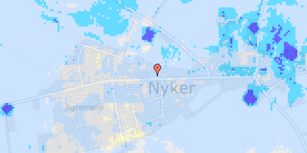 Ekstrem regn på Nyker Hovedgade 7A, st. tv