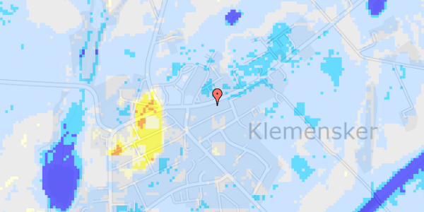 Ekstrem regn på Sct Klemensgade 12