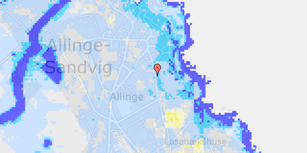 Ekstrem regn på Søndergade 12A