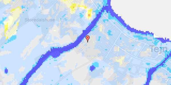 Ekstrem regn på Tejnvej 102