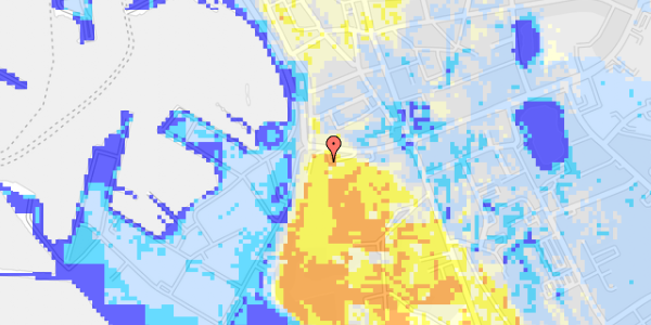 Ekstrem regn på Zahrtmannsvej 2A, st. 122