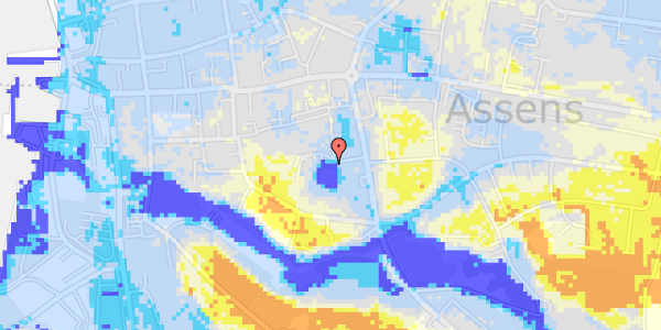 Ekstrem regn på Brydes Alle 5, st. th