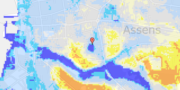 Ekstrem regn på Brydes Alle 7, st. th