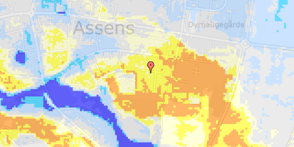 Ekstrem regn på Ved Grotten 44