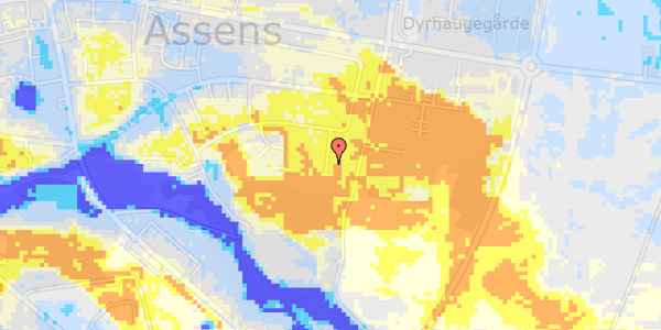 Ekstrem regn på Ved Grotten 62