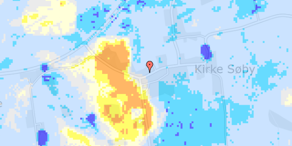 Ekstrem regn på Kirke Søbyvej 88