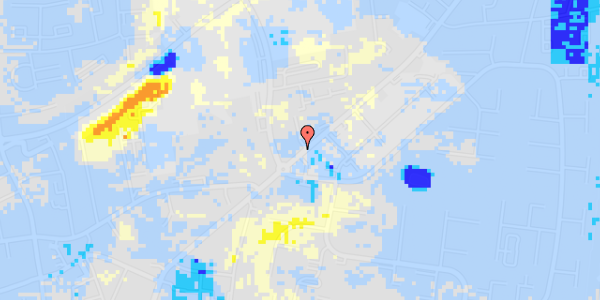 Ekstrem regn på Nørre Alle 17