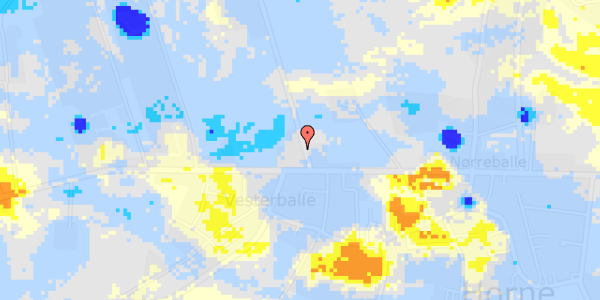 Ekstrem regn på Horne Strandvej 1