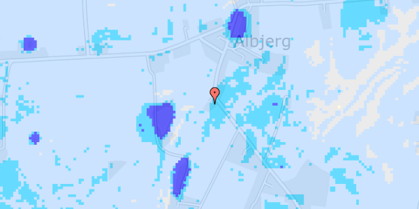 Ekstrem regn på Albjergvej 65