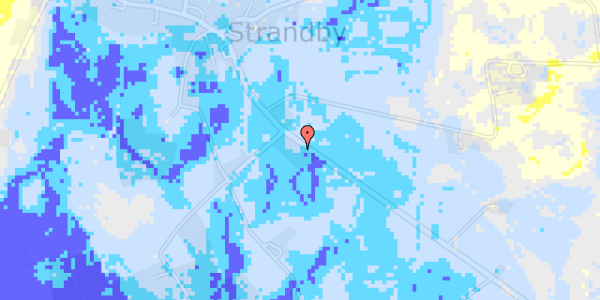 Ekstrem regn på Strandbyvej 36