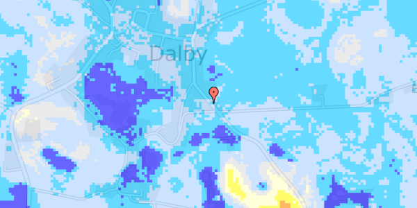 Ekstrem regn på Dalby Bygade 58