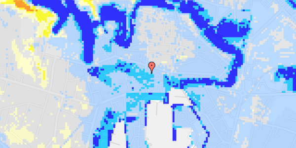 Ekstrem regn på Dronningensvej 16, 1. th