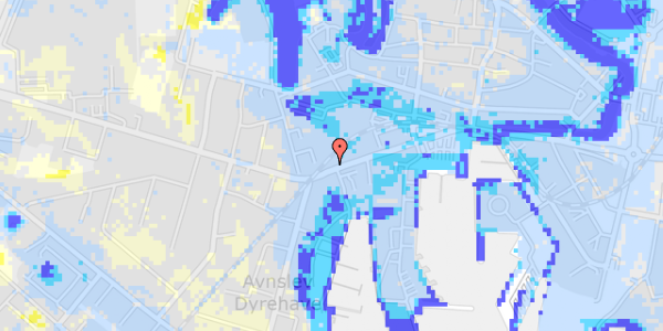 Ekstrem regn på Strandvejen 34, 1. th