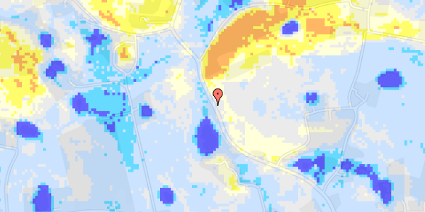 Ekstrem regn på Hesbjerg Skovvej 50