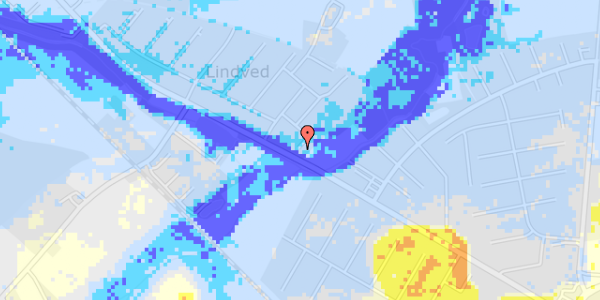 Ekstrem regn på Lindved Møllevej 19