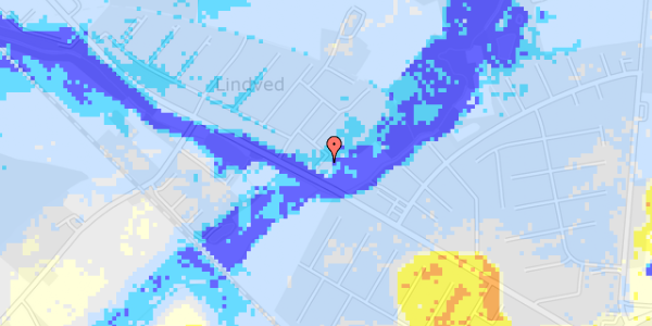 Ekstrem regn på Lindved Møllevej 21