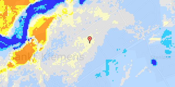 Ekstrem regn på Svenstrupvej 35