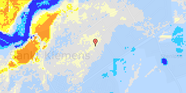 Ekstrem regn på Svenstrupvej 54