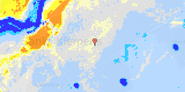 Ekstrem regn på Svenstrupvej 64