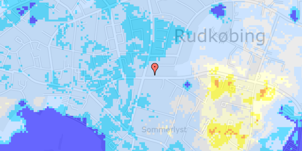 Ekstrem regn på Spodsbjergvej 49