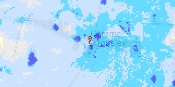 Ekstrem regn på Spodsbjergvej 128