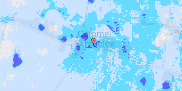 Ekstrem regn på Spodsbjergvej 195