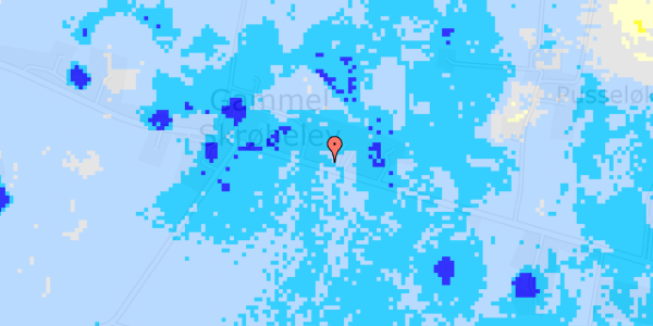 Ekstrem regn på Spodsbjergvej 203