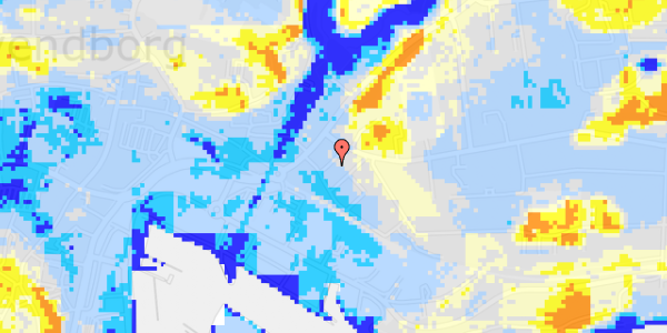 Ekstrem regn på Dannebrogsvej 2, 1. 