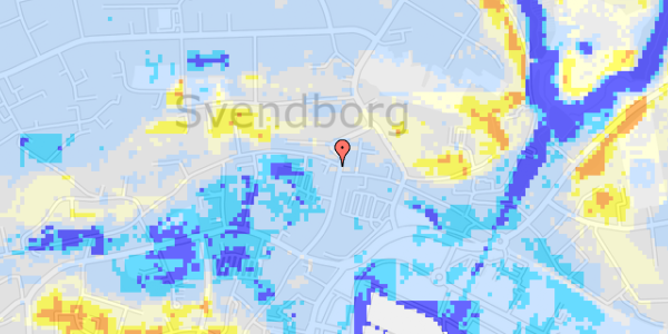 Ekstrem regn på Dronningholmsvej 74B, 1. tv