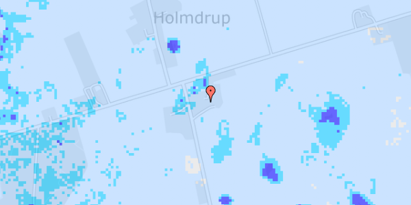 Ekstrem regn på Holmdrupvej 8