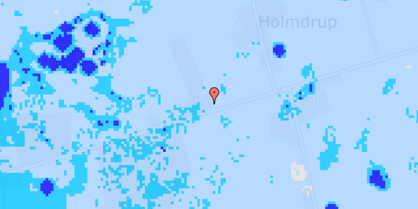 Ekstrem regn på Holmdrupvej 19