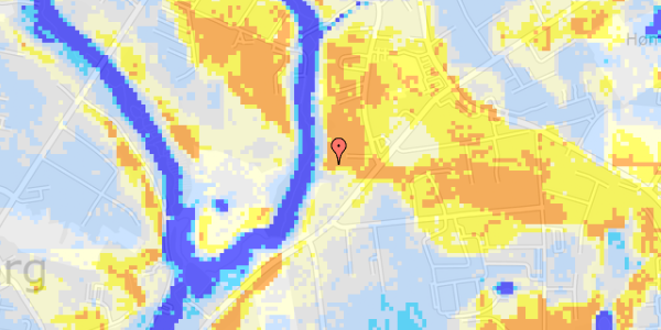 Ekstrem regn på Nyborgvej 95, kl. 