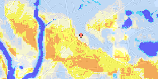 Ekstrem regn på Nyborgvej 142