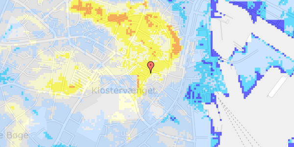 Ekstrem regn på Sankt Nicolai Gade 2A, 1. tv