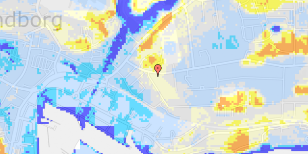 Ekstrem regn på Øksenbjergvej 1, st. 