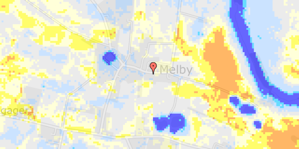 Ekstrem regn på Melbyvej 35