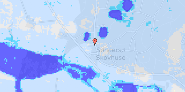 Ekstrem regn på Søndersø Skovvej 78