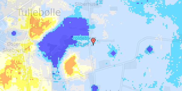 Ekstrem regn på Løkkebyvej 55