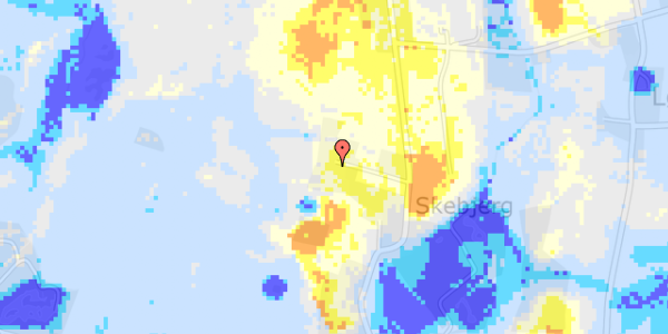 Ekstrem regn på Skebjergvej 18, st. mf