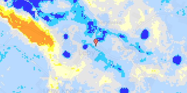 Ekstrem regn på Lebyvej 16