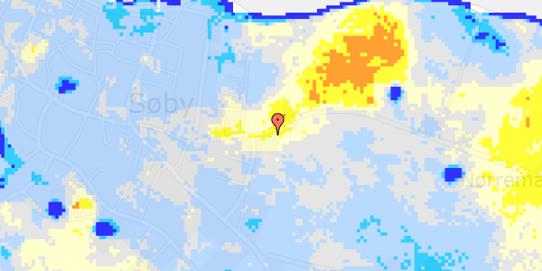 Ekstrem regn på Søby Nørremarksvej 2